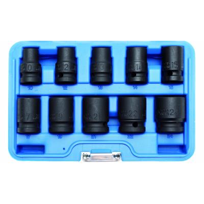 BGS TECHNIC  - coffret de 10 douilles a choc impact basses carre 1/2