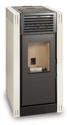 ESCALOR  - Po&ecirc;le &agrave; granul&eacute;s narel 8kW blanc cr&egrave;me