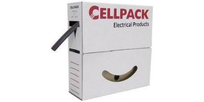 CELLPACK Gaine thermor&eacute;tractable sans colle 3:1 127111 noir &Oslash; avant retreint: 6 mm 10 m