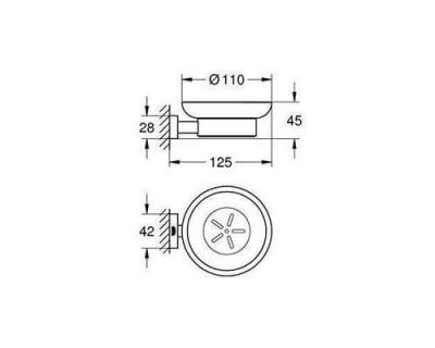 GROHE Essentials Cube Coupelle Incl. Support