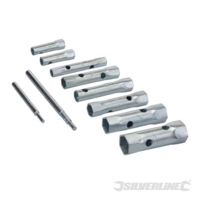 SILVERLINE  571532 Jeu de 8 cl&eacute;s tubulaires m&eacute;triques 8-22 mm