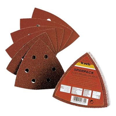 KWB  - 25 patins abrasifs triangulaire bois et m&eacute;taux diam 105