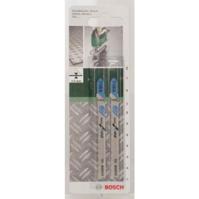 BOSCH Lot de 2 lames coupe rapide et grossi&egrave;re  T118a pour m&eacute;tal moyen
