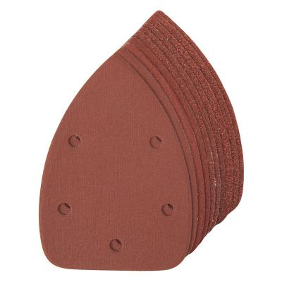 SILVERLINE Lot de 10 feuilles abrasives auto-agrippantes pour ponceuse de d&eacute;tails 140&nbsp;mm 