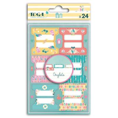  Lot De 24 Stickers Onglets Baigneuses - Draeger Paris