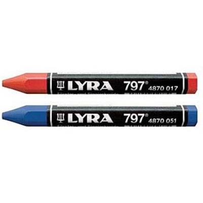 LYRA Craie foresti&egrave;re bleue/rouge x 12 - R&eacute;f 1212