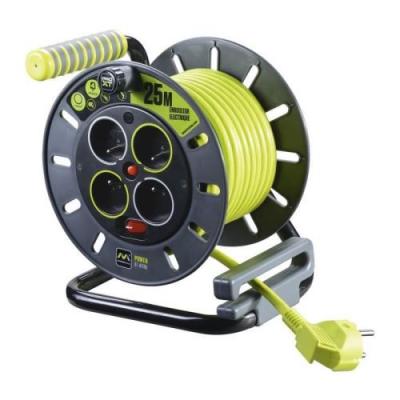  Masterplug enrouleur de bricolage 25 m c&acirc;ble h05vv-f 3g1,5 avec disjoncteur thermique