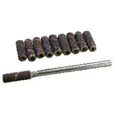 MAXICRAFT  89800 Jeu de 6 tambours abrasifs &oslash; 15 mm grain 60 et 120 Marron