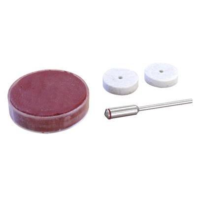 MAXICRAFT  - P&acirc;te A Polir + 1 Feutre + Porte-Disques Roue &Oslash; 22 Mm