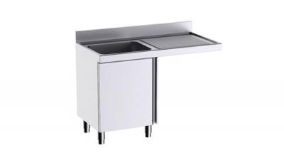 DISTFORM Meuble pour plonges L.1200mm avec Portes Battantes et Espace pour Lave-vaisselle - - - Acier inoxydable1 1200X700x700xmm 