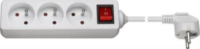 GOOBAY Velleman : Multiprise avec 3 prises 230 V et interrupteur - Blanc