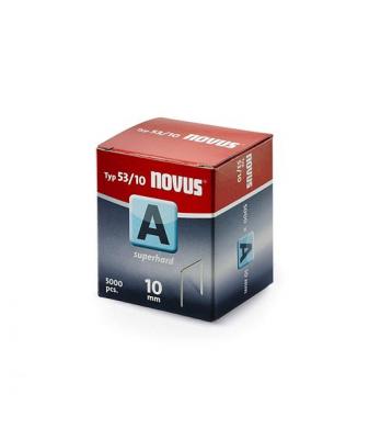  Novus 042-0518 Carton de 5000 Agrafes fines 53/10 Renforc&eacute;es Rouge