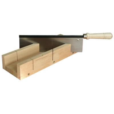 OUTIFRANCE  - Bo&icirc;te &agrave; onglet bois + scie &agrave; dos 250 x 70 x 30 mm