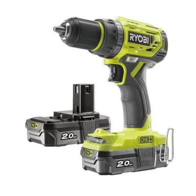 RYOBI  - Perceuse-visseuse One+ 18V Li-Ion 2x 2.0Ah 13 mm 2 vitesses avec sac &agrave; outils - R18DD7-220S