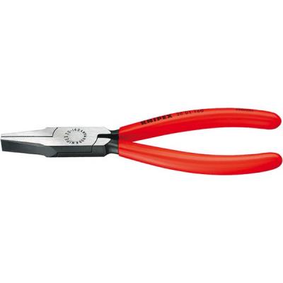 KNIPEX Pince &agrave; becs plats, t&ecirc;te polie, poign&eacute;es &agrave; gaine en plastique, Long. : 160 mm