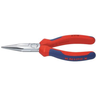 KNIPEX Pince &Agrave; Becs Longs Demi-ronds 160mm - Gainage Bi-mati&egrave;re - Chrom&eacute;e