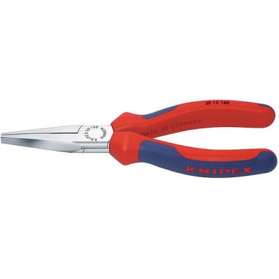 KNIPEX Pince &Agrave; Becs Longs Plats 140mm - Gainage Bi-mati&egrave;re - Chrom&eacute;e