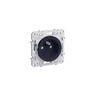 SCHNEIDER ELECTRIC Odace prise de courant 2P+T pour r&eacute;novation anthracite - S540049 - Schneider
