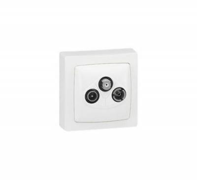 LEGRAND Prise tv-r-sat Appareillage saillie complet blanc  086042