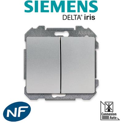 SIEMENS  - va et vient + poussoir aluminium 