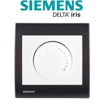 SIEMENS  - Va et Vient Variateur 500W Blanc Delta Iris + Plaque basic Anthracite