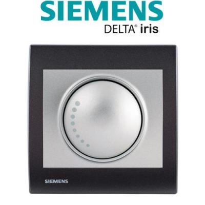 SIEMENS Va et Vient Variateur 500W Silver Delta Iris + Plaque basic Anthracite-