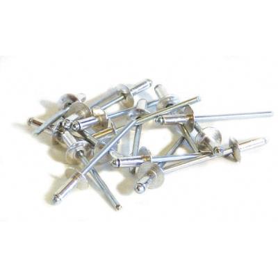 CENTRALE BRICO Techman - 500 rivets alu / acier t&ecirc;te plate &Oslash; 4 x 10 mm