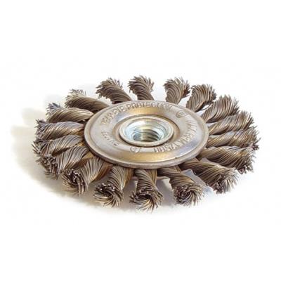 CENTRALE BRICO Techman - Brosse m&eacute;tallique plate m&egrave;ches torsad&eacute;es 125 mm