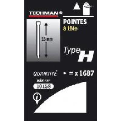 CENTRALE BRICO Techman - Pointes 19 mm - type H