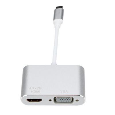 GENERIQUE USB C Type d'adaptateur HDMI VGA C HDMI 4K Thunderbolt 3 pour macbook oriMac 