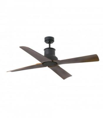 FARO BARCELONA Ventilateur &agrave; pales winche - pi&egrave;ce 17,6m2 - 6 vitesses - marron
