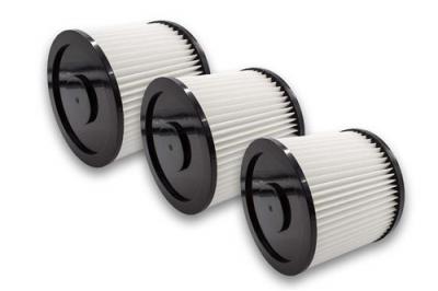 VHBW  3x filtre &agrave; cartouche compatible avec Klarstein IPX4, VCM-IVC-50, IVC-50 aspirateur - Filtre pliss&eacute;