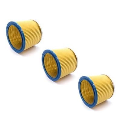 VHBW  3x fitre rond filtre &agrave; lamelles pour aspirateur multifonction compatible avec Einhell BT-VC 1450SA, BT-VC 1500 SA , BVC 1250-S, BVC 1250S 