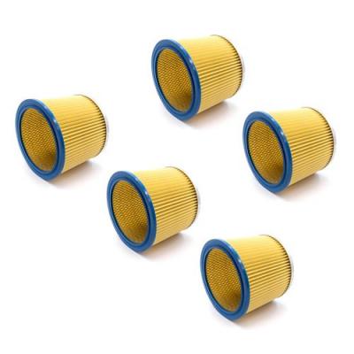VHBW 5x fitre rond filtre &agrave; lamelles pour aspirateur multifonction compatible avec Einhell BT-VC 1450SA, BT-VC 1500 SA , BVC 1250-S, BVC 1250S 