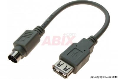 MCAD Adaptateur usb 2.0 a f / mdin6 m gris 0,2 m