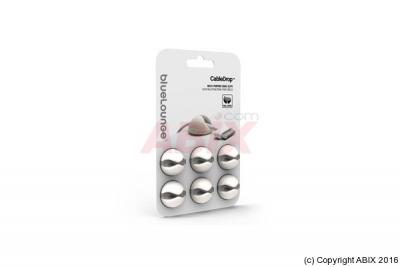 BLUELOUNGE  Adhesive Cable Organizer 6 Units Clair