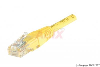 EXC C&acirc;ble RJ45 patch U/UTP CAT 5e Jaune - 2,00m