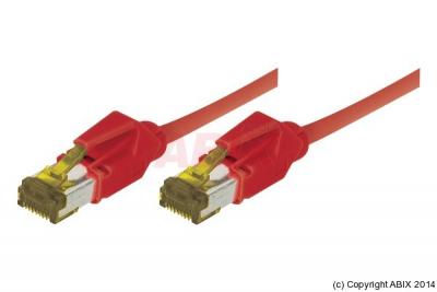 MANUTAN Cordon Rj45 Sur C&acirc;ble Cat&eacute;gorie 7 S/ftp Lsoh Rouge - 3 M