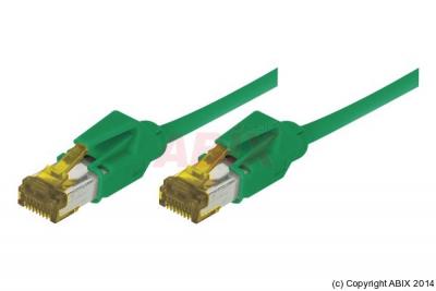 MANUTAN Cordon RJ45 sur c&acirc;ble cat&eacute;gorie 7 S/FTP LSOH snagless vert - 3 m