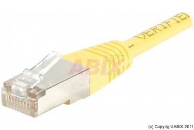 EXC Cordon RJ45 cat&eacute;gorie 6 F/UTP jaune - 0,15 m