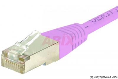 Cordon RJ45 cat&eacute;gorie 6 S/FTP rose - 3 m