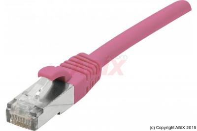 MANUTAN Cordon RJ45 cat&eacute;gorie 6A F/UTP LSOH snagless rose - 0,3 m