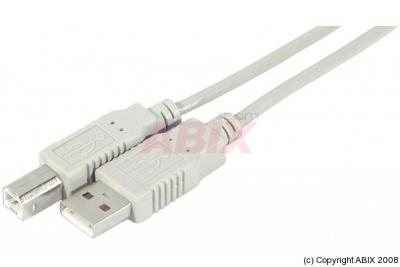 CUC Cordon USB 2 A / B gris - 1m 