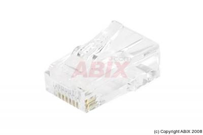 MCAD Connecteur &agrave; sertir 8P8C RJ45 CAT6 UTP peigne s&eacute;par&eacute; - lot de 10