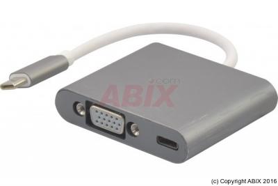 HP Exc Adaptateur USB 3.1 Type-C vers VGA + Charge par Type-C