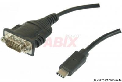 HYPERTEC Convertisseur USB Type-C vers DB9 RS-232 s&eacute;rie port COM