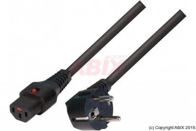 CUC IEC-LOCK Cordon d'alimentation CEE7 / C13 &agrave; verrouillage noir - 3,0 m