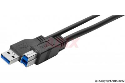 DEXLAN Cordon &eacute;co USB 3.0 A / B noir - 1,0 m