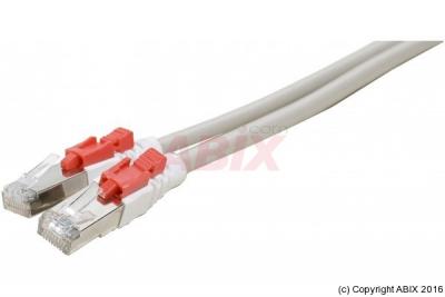 GENERIQUE Cordon RJ45 cat&eacute;gorie 6A S/FTP &agrave; verrouillage gris - 1 m