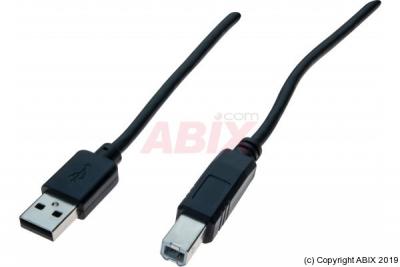 MCAD Cordon usb 2.0 type a / b noir - 3,0m (532450) - Exertis Connect